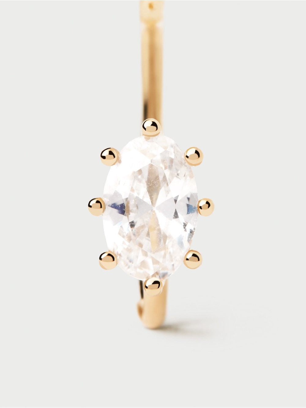 PDPAOLA Lila S Shape Single Earring in 18K Gold Plated Sterling Silver Zirconia - Picture 4 of 14